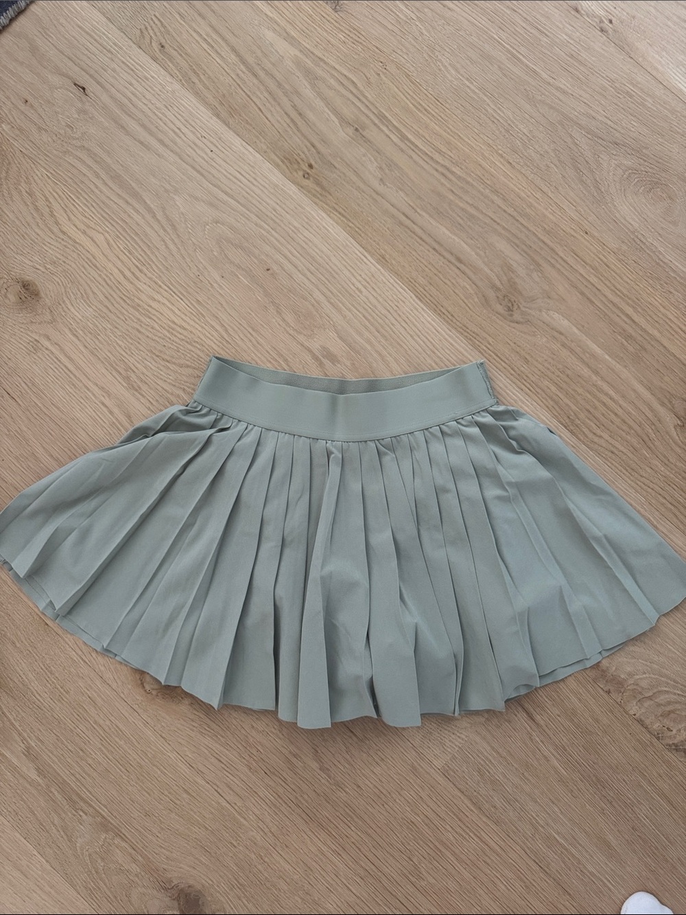Aritzia Pleated Circle Skirt in Sage Green